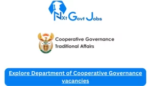 x1 Department of Cooperative Governance Vacancies 2025 Opportunities @www.cogta.gov.za Career Portal